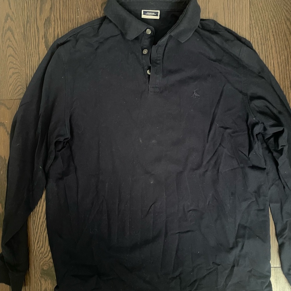 Charles tyrwhitt long sleeve polo navy